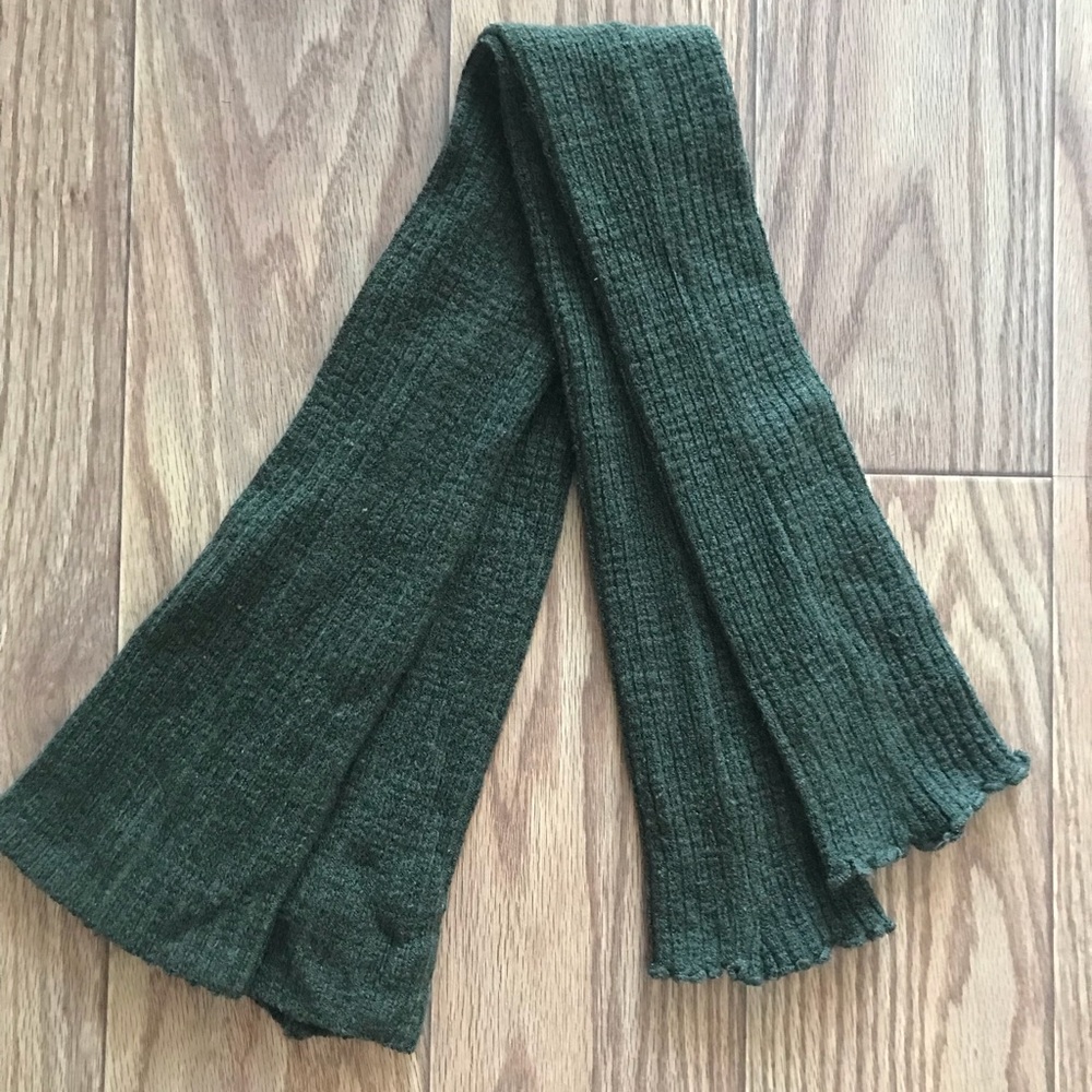 Thigh high KD dance leg warmers in dark olive